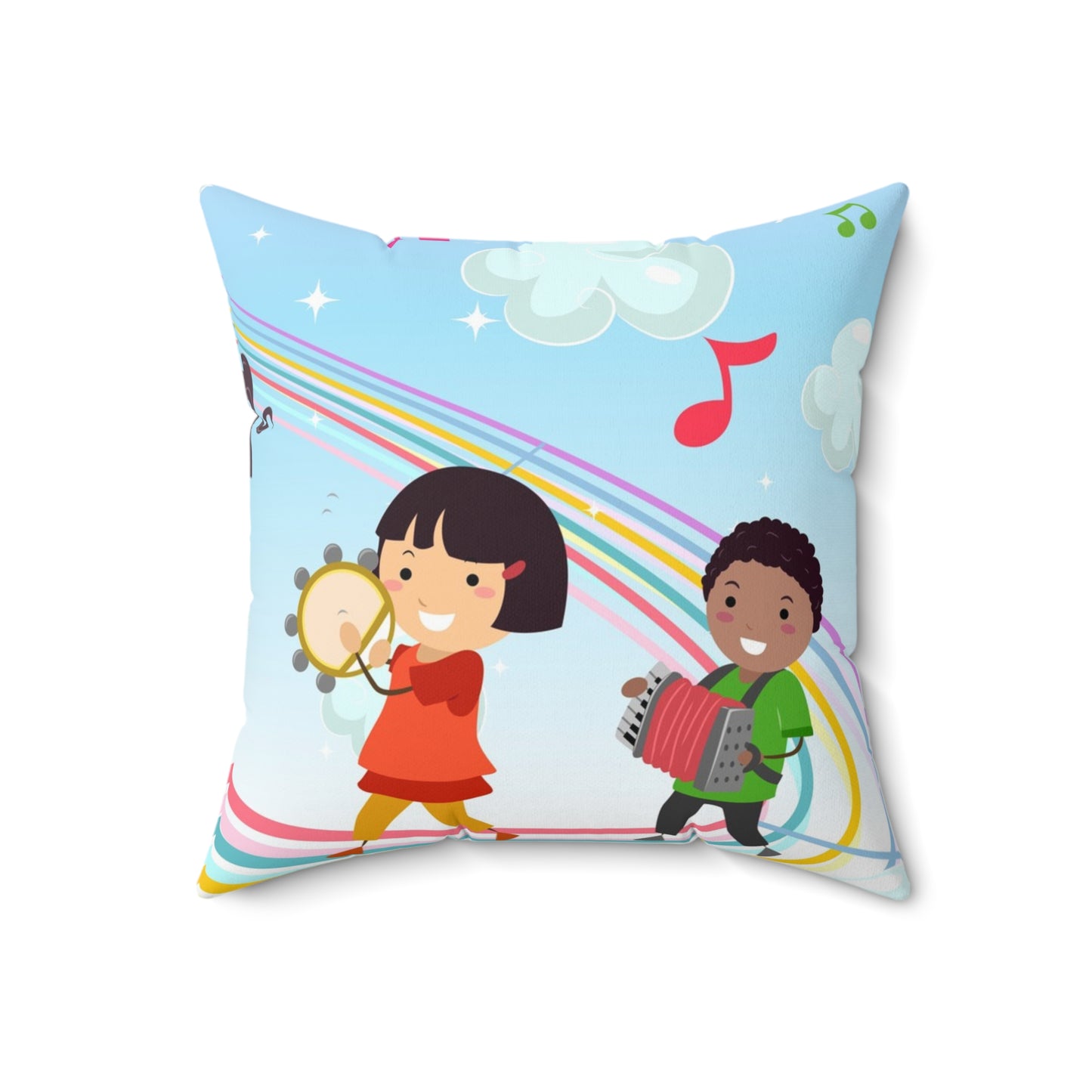 Musical Students Square Pillow