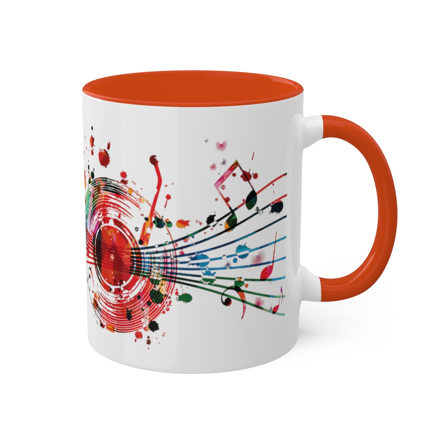 Music Accent Colorful Mugs, 11oz