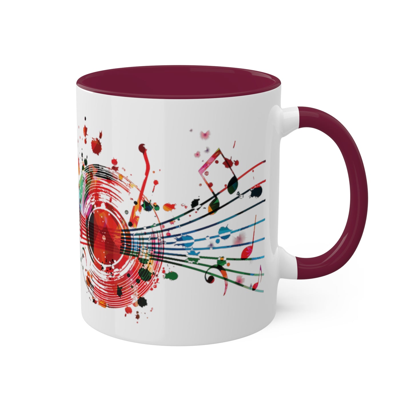 Music Accent Colorful Mugs, 11oz