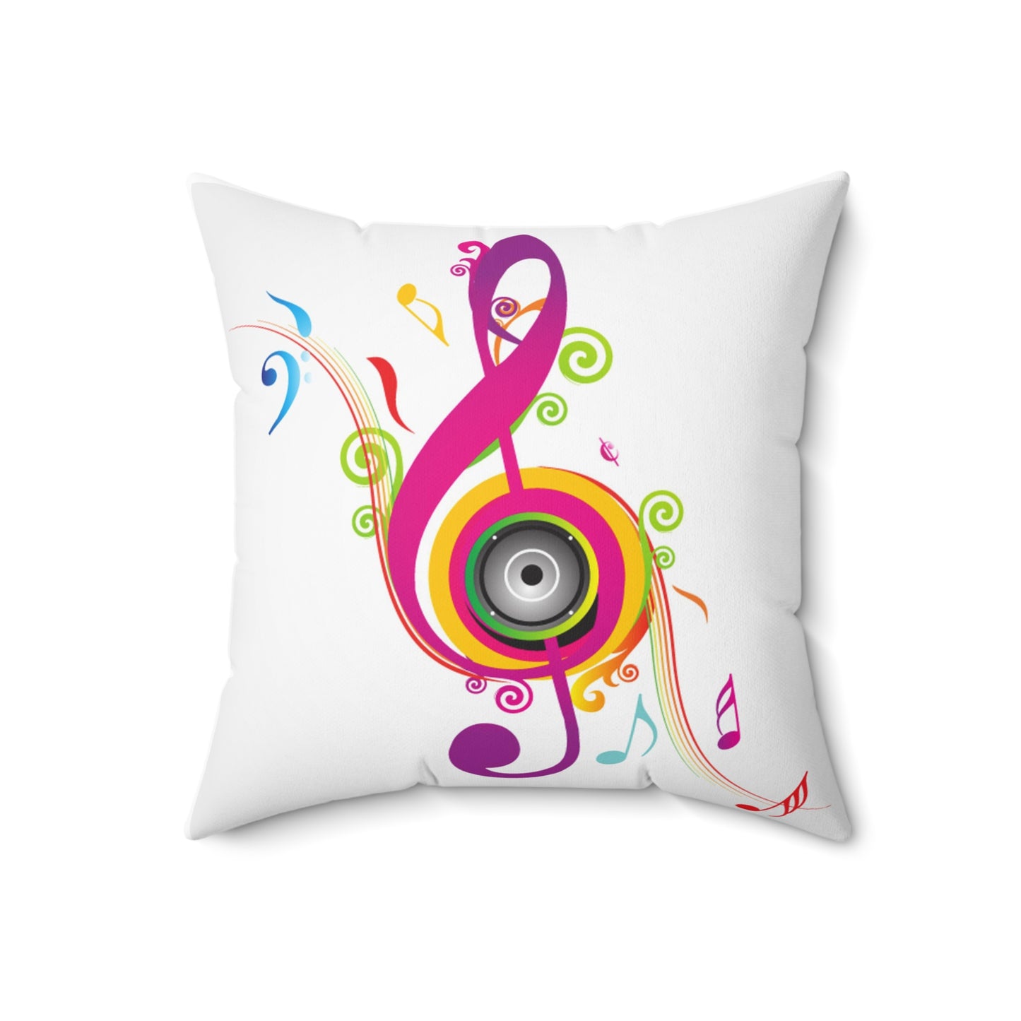 Abstract Music Square Pillow