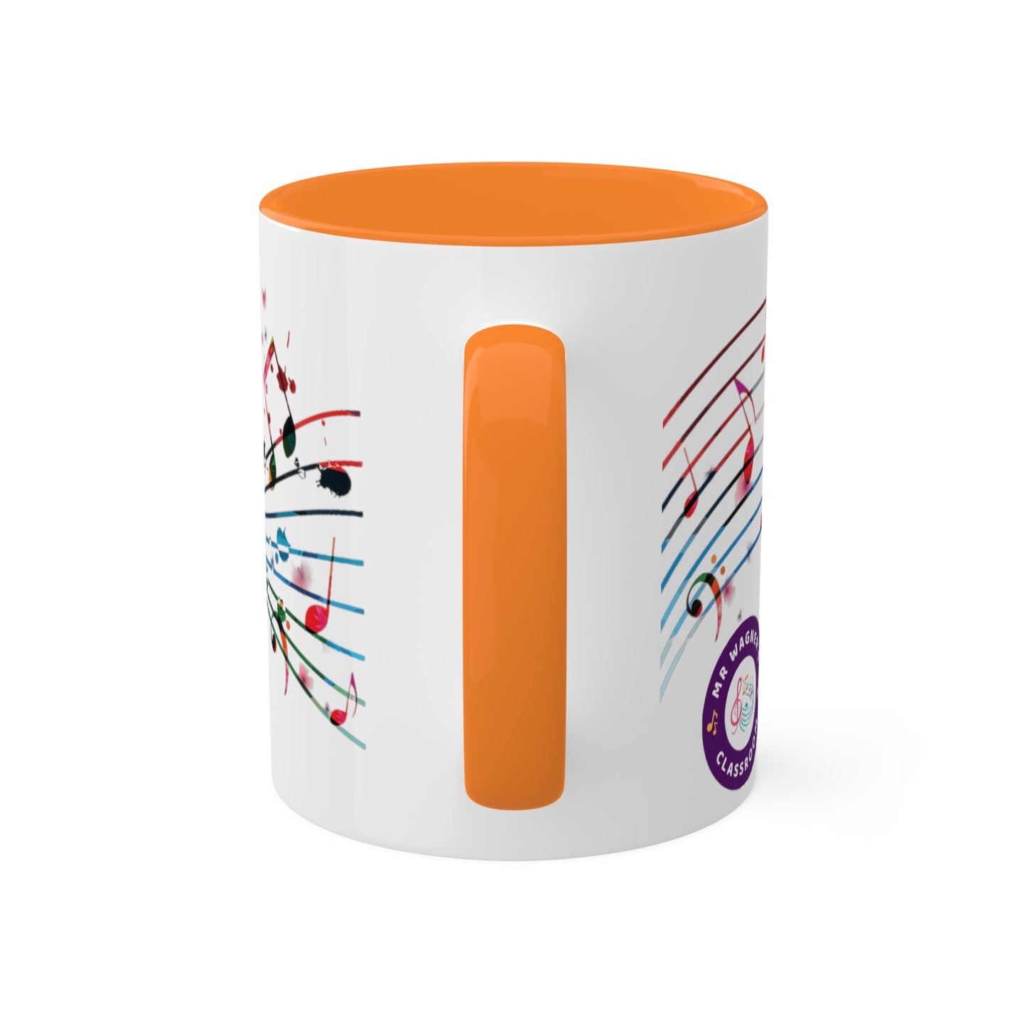 Music Accent Colorful Mugs, 11oz