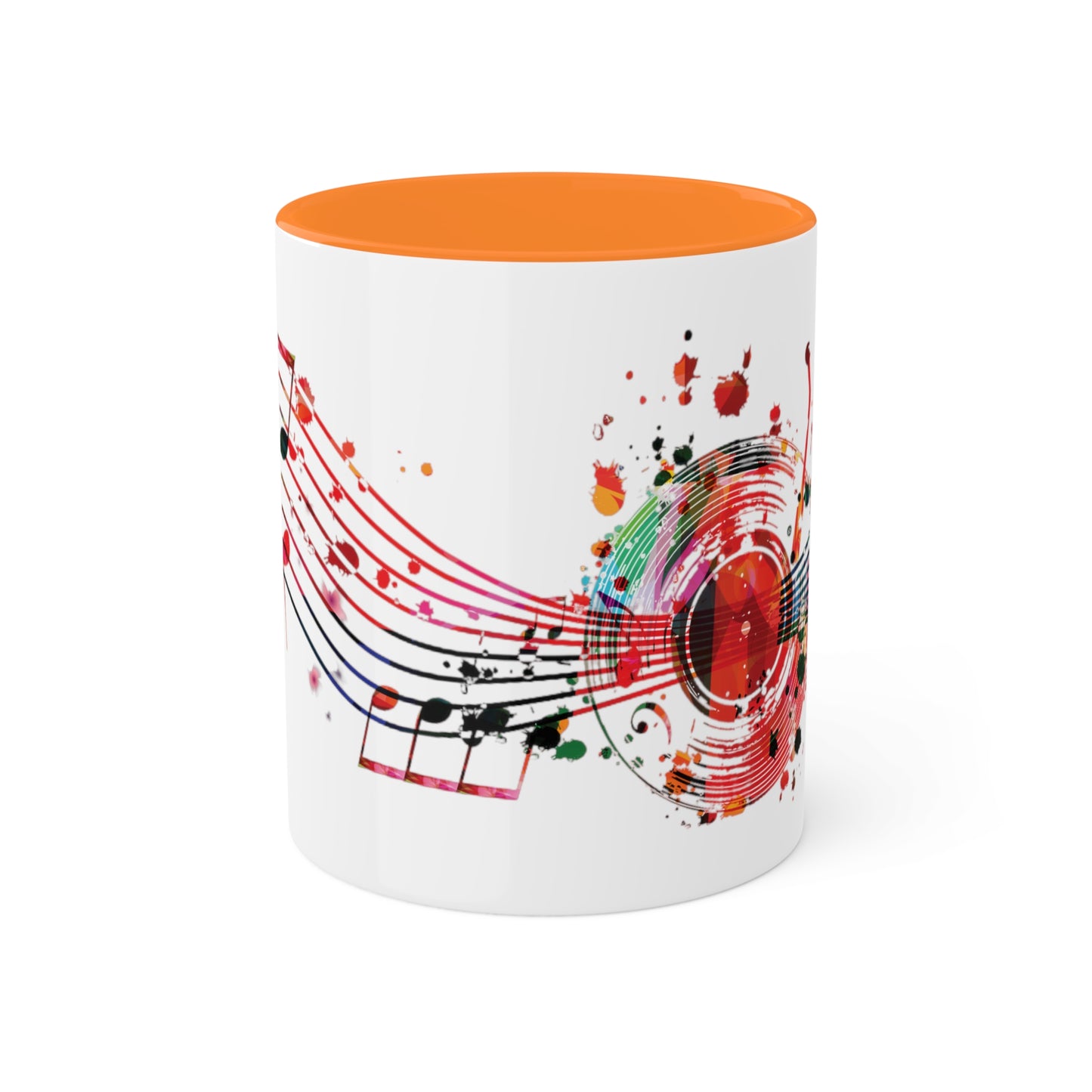 Music Accent Colorful Mugs, 11oz