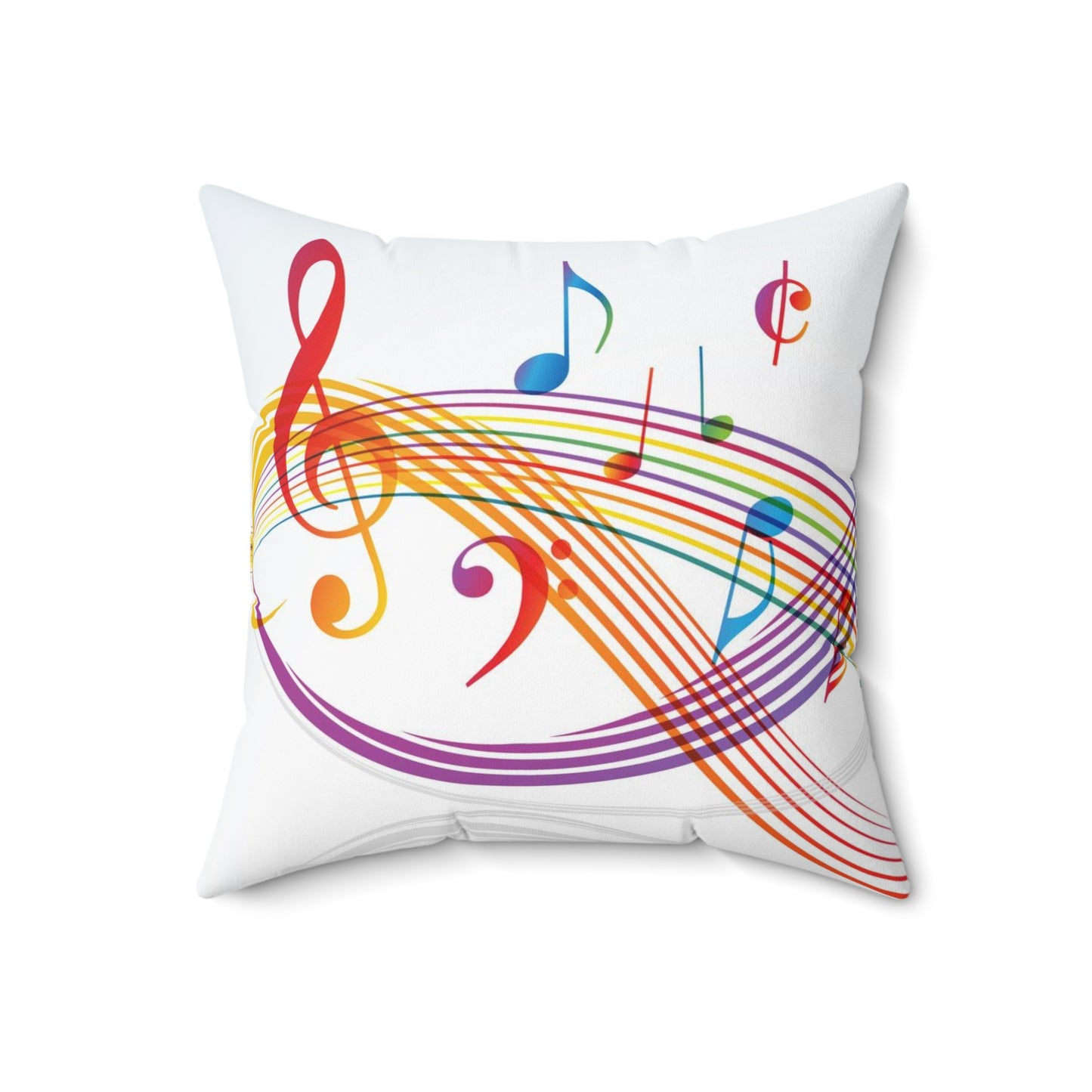 Abstract Spun Polyester Square Pillow