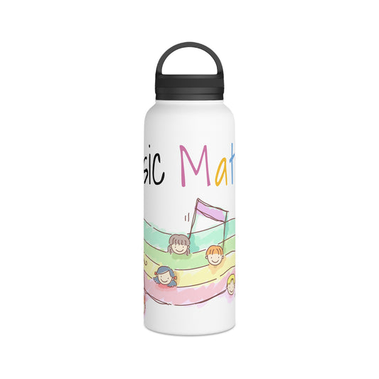 Music Matters Stainless Steel Water Bottle, Handle Lid