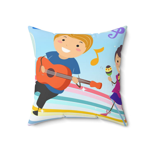 Musical Students Square Pillow