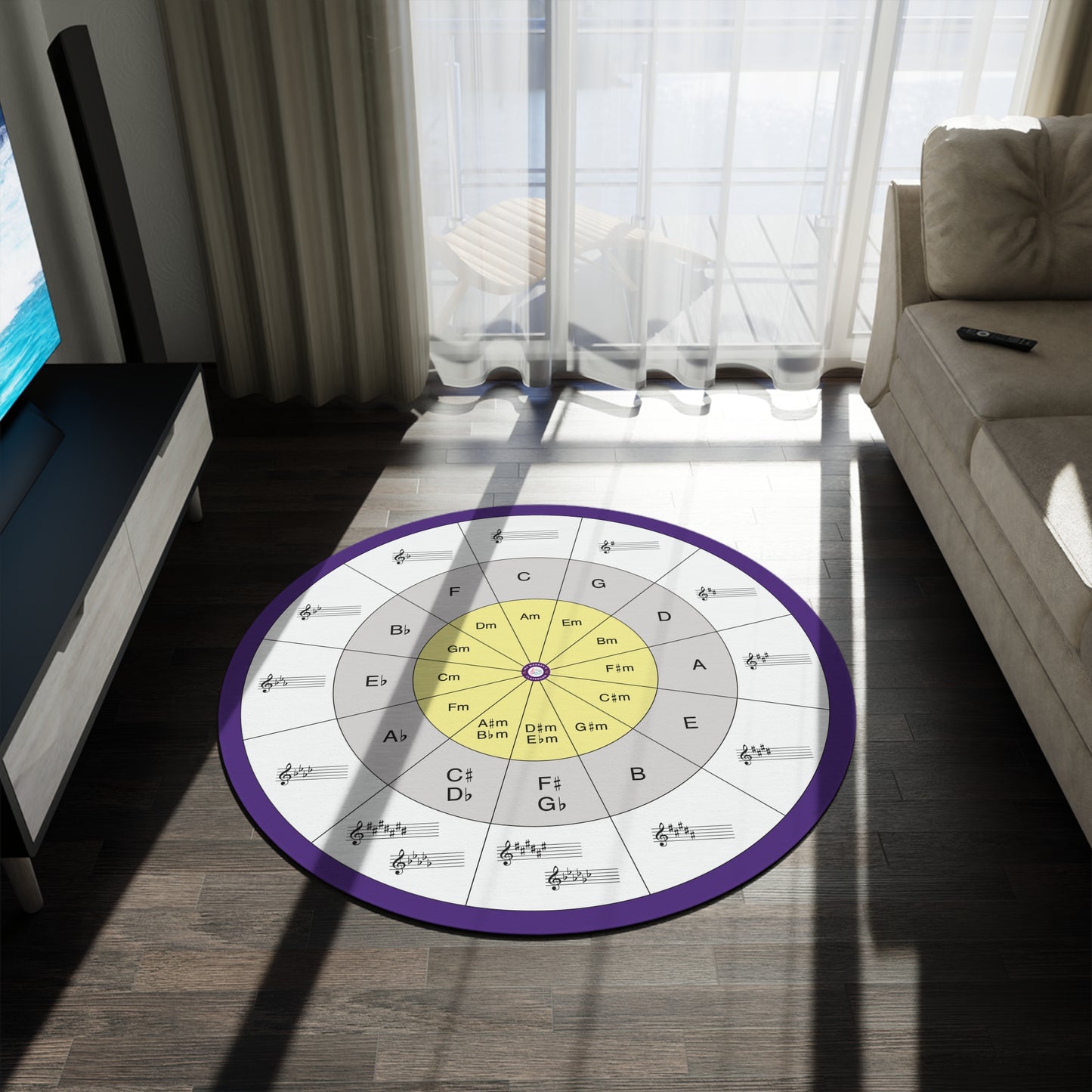 Circle of Fifths Round Rug