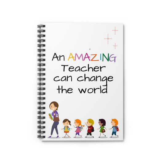 Amazing Teacher Spiral Notebook - Ruled Line