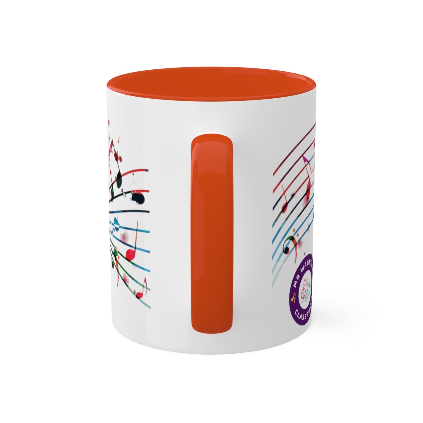 Music Accent Colorful Mugs, 11oz