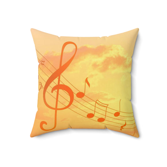 Treble Clef Square Pillow