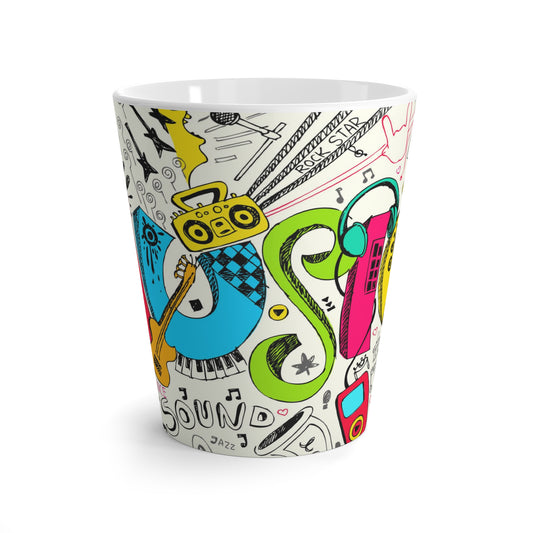 Music Abstract Latte Mug