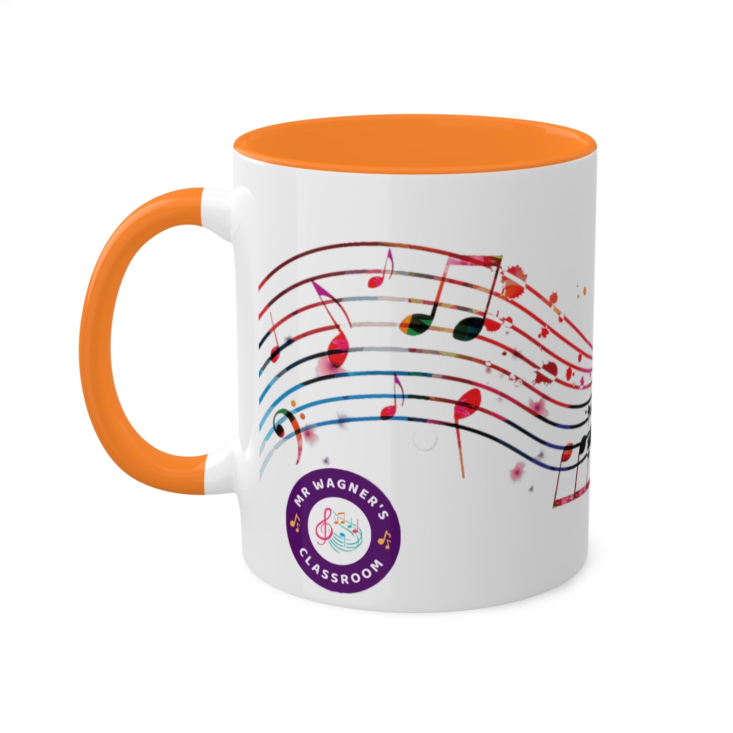 Music Accent Colorful Mugs, 11oz