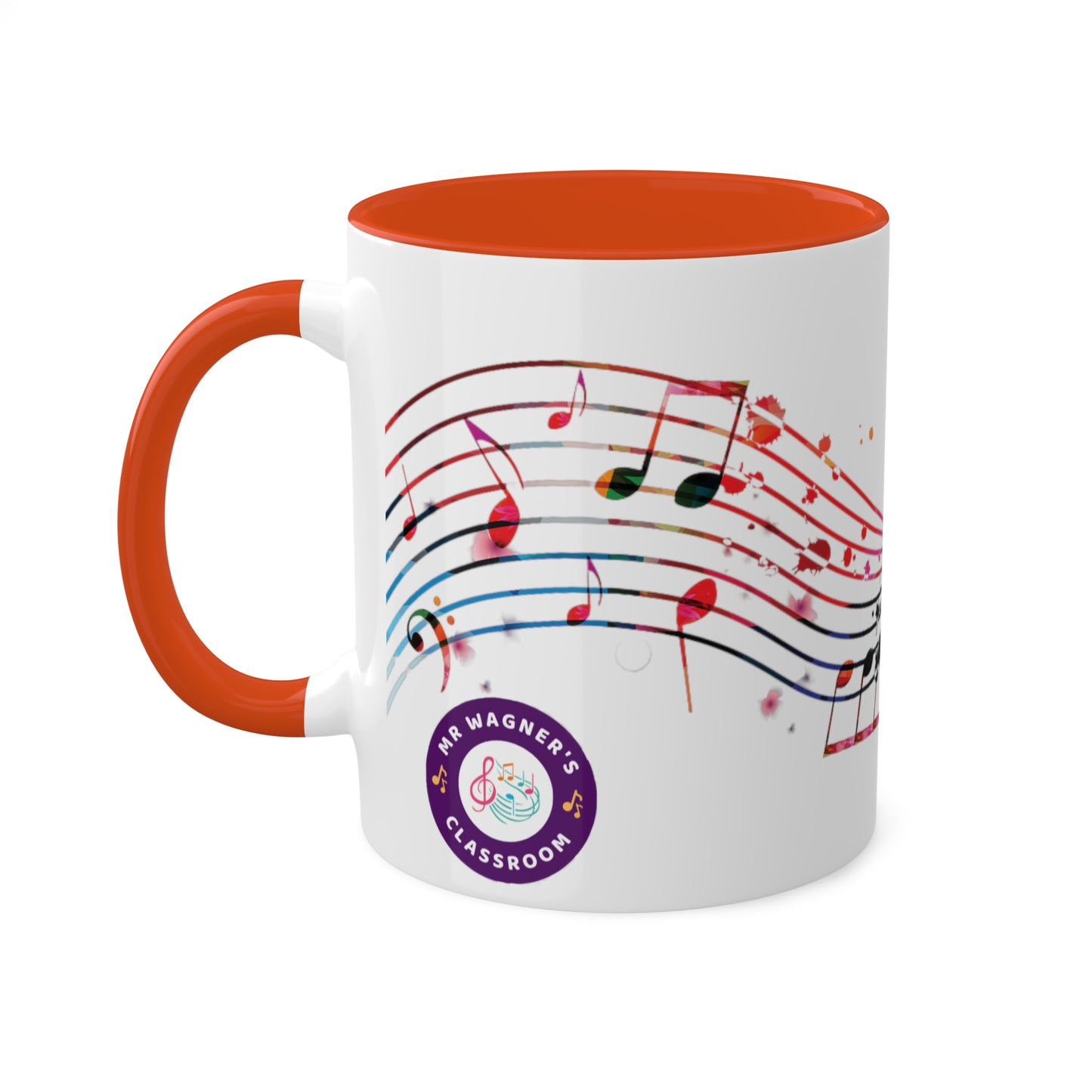 Music Accent Colorful Mugs, 11oz