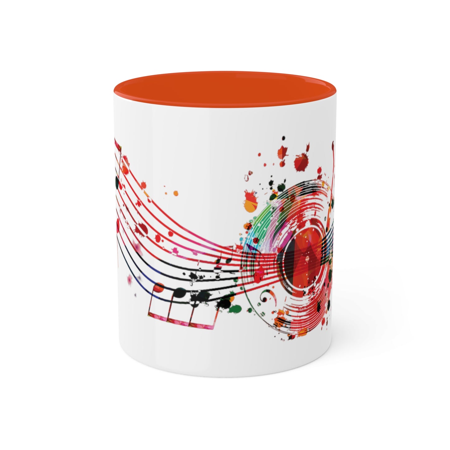 Music Accent Colorful Mugs, 11oz