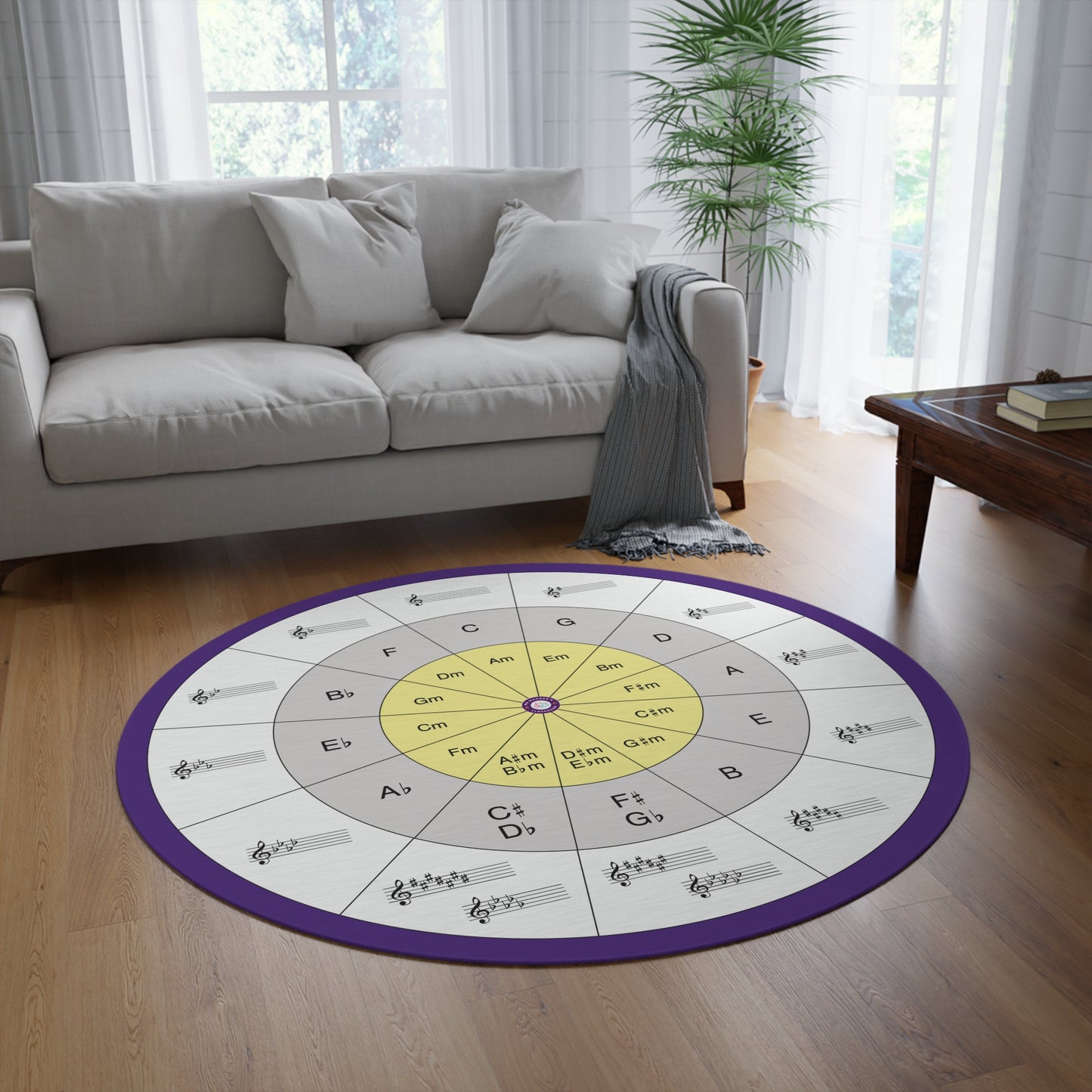 Circle of Fifths Round Rug