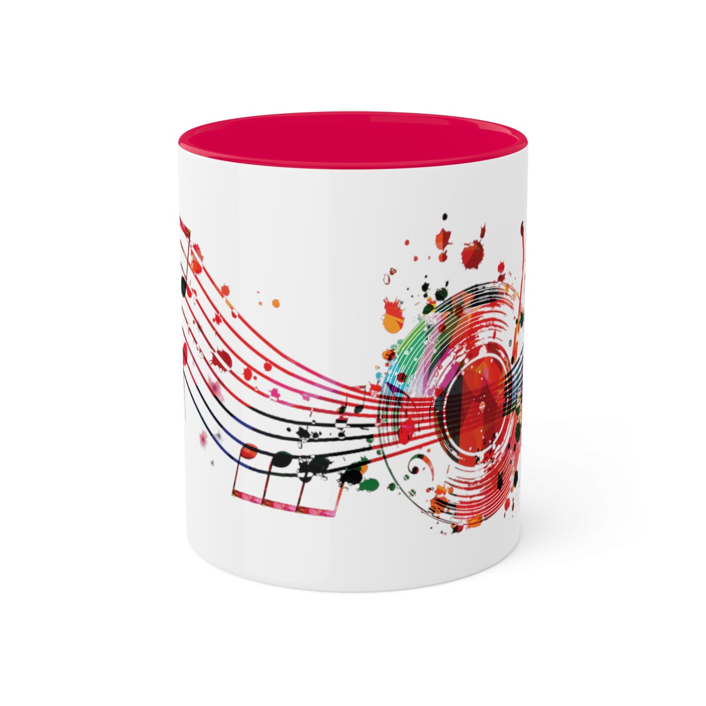 Music Accent Colorful Mugs, 11oz