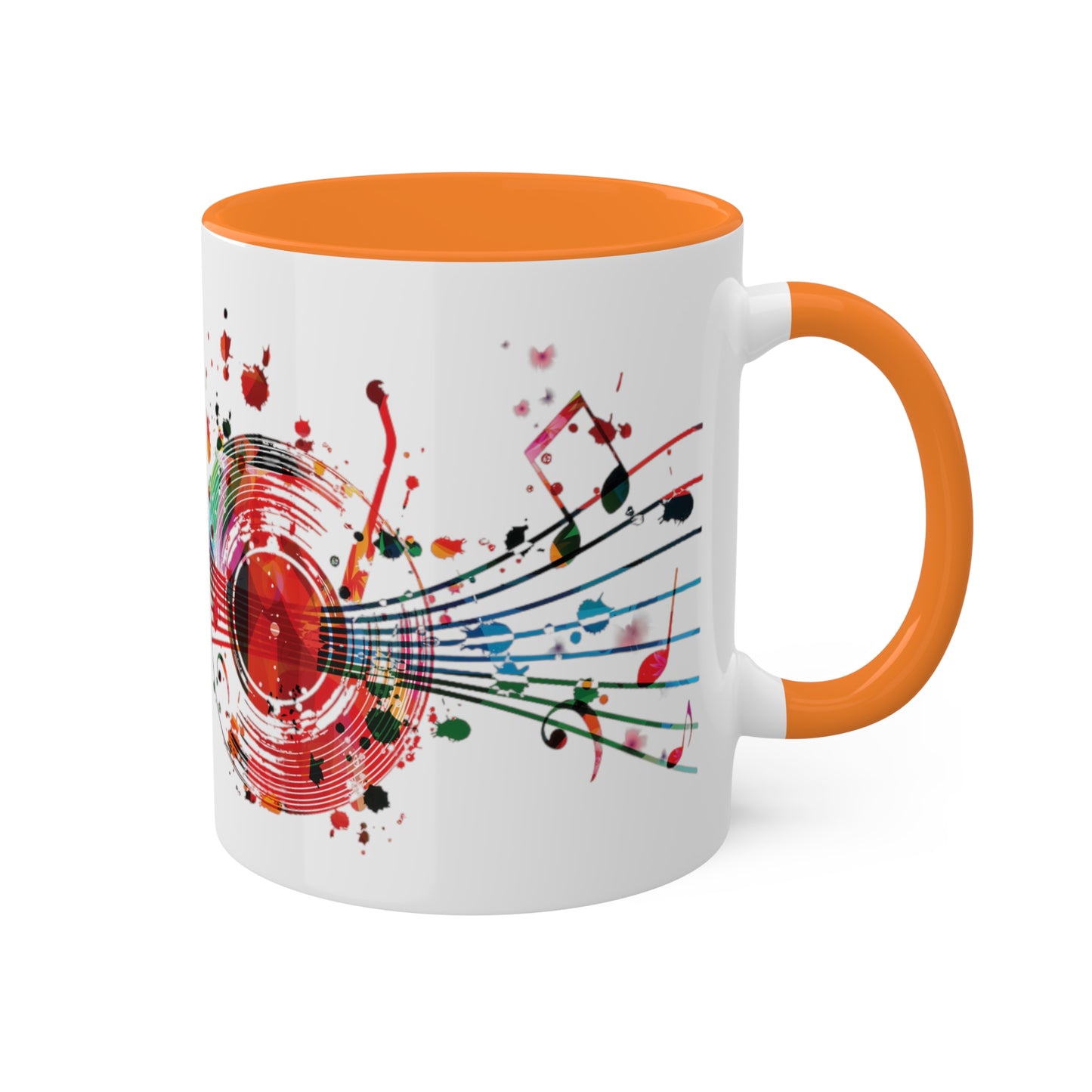 Music Accent Colorful Mugs, 11oz