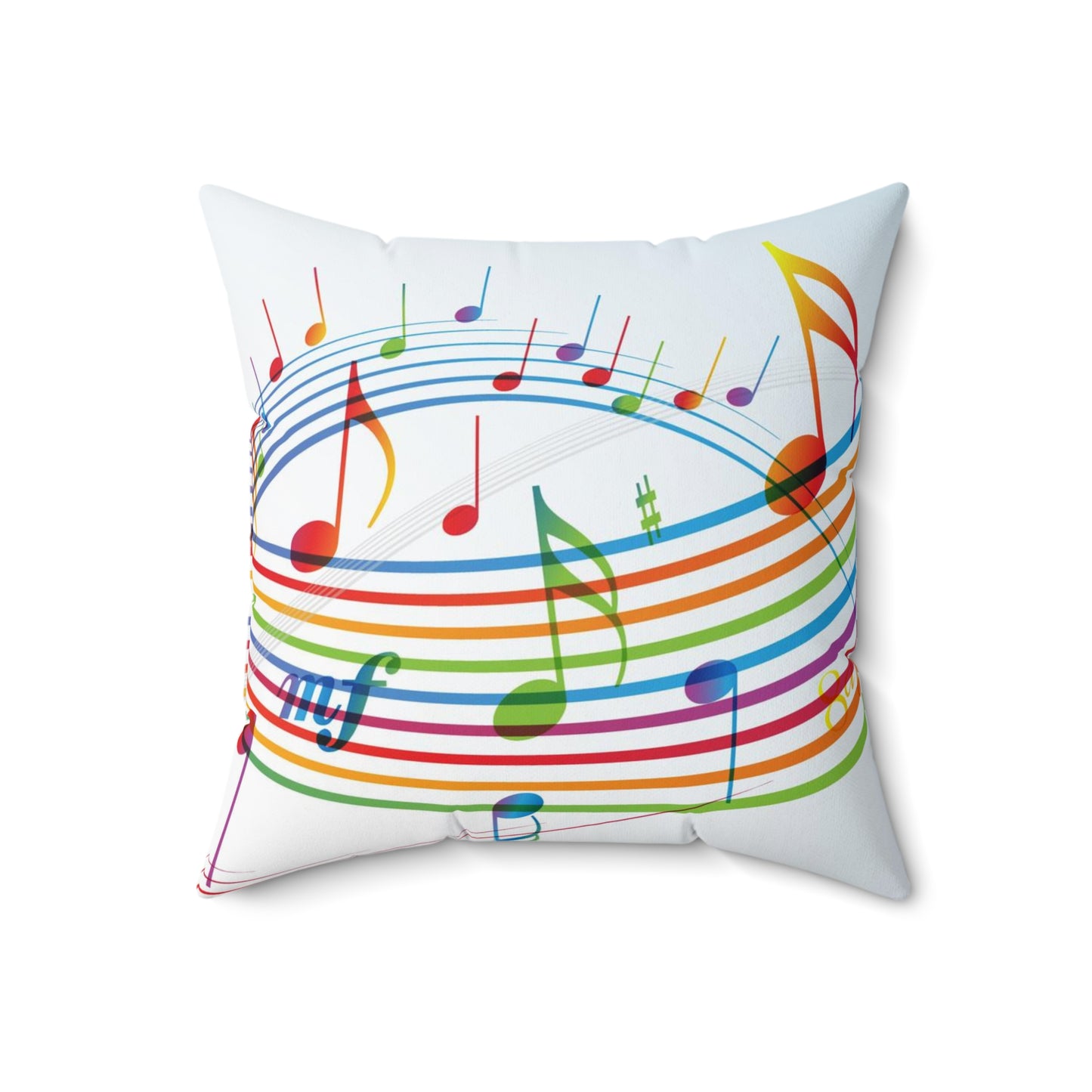 Abstract Spun Polyester Square Pillow